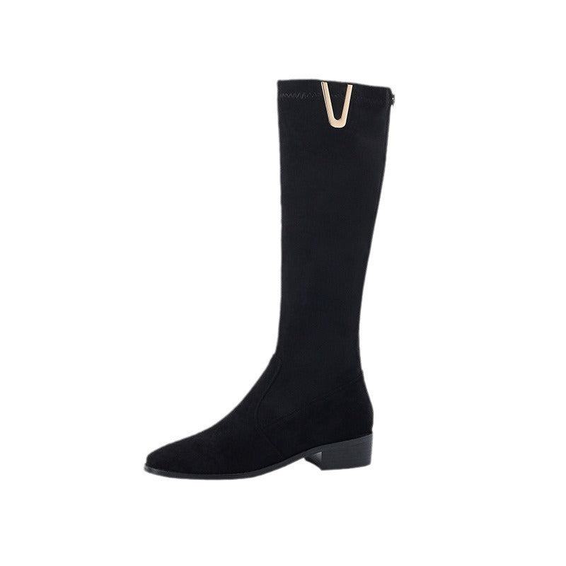 Women's Over-the-knee Low Heel Boots