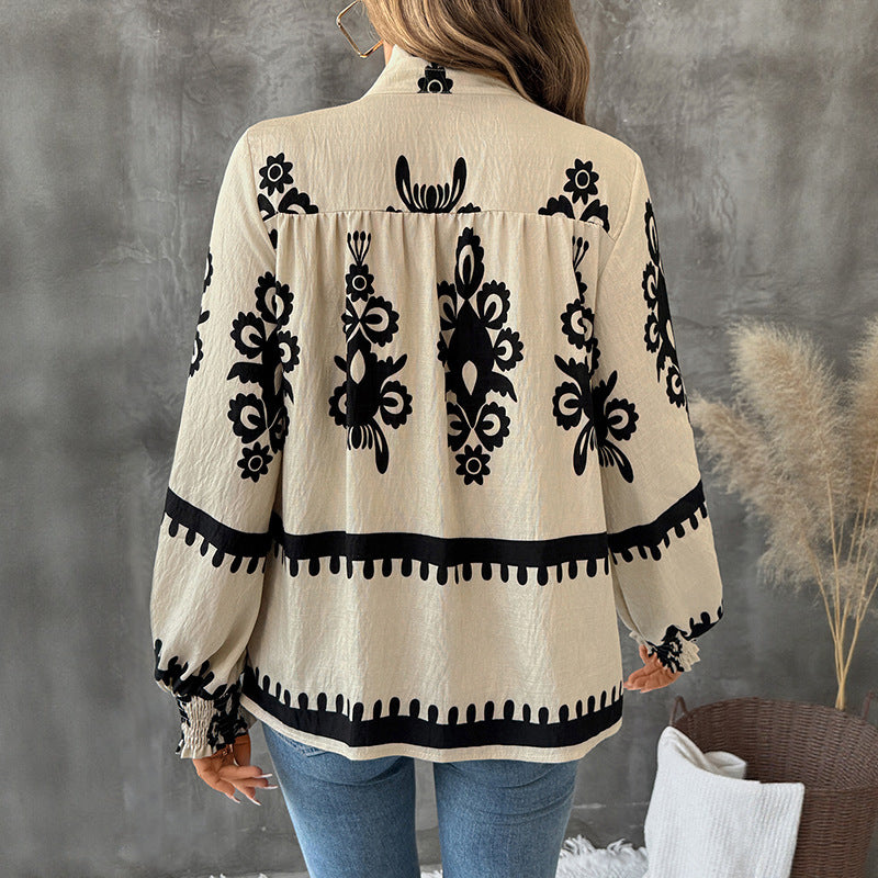 OLD MONEY TOP WITH PATTERNS